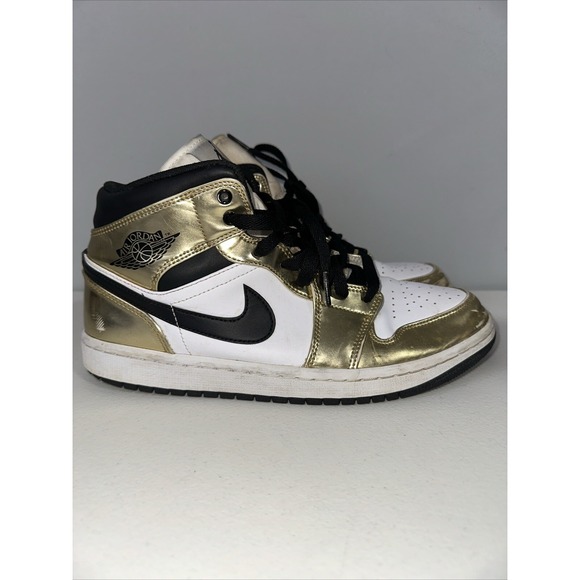 Jordan 1 Mid SE Men\'s‎ Size 8.5 - Metallic Gold With Box Shoes Sneakers main image 5